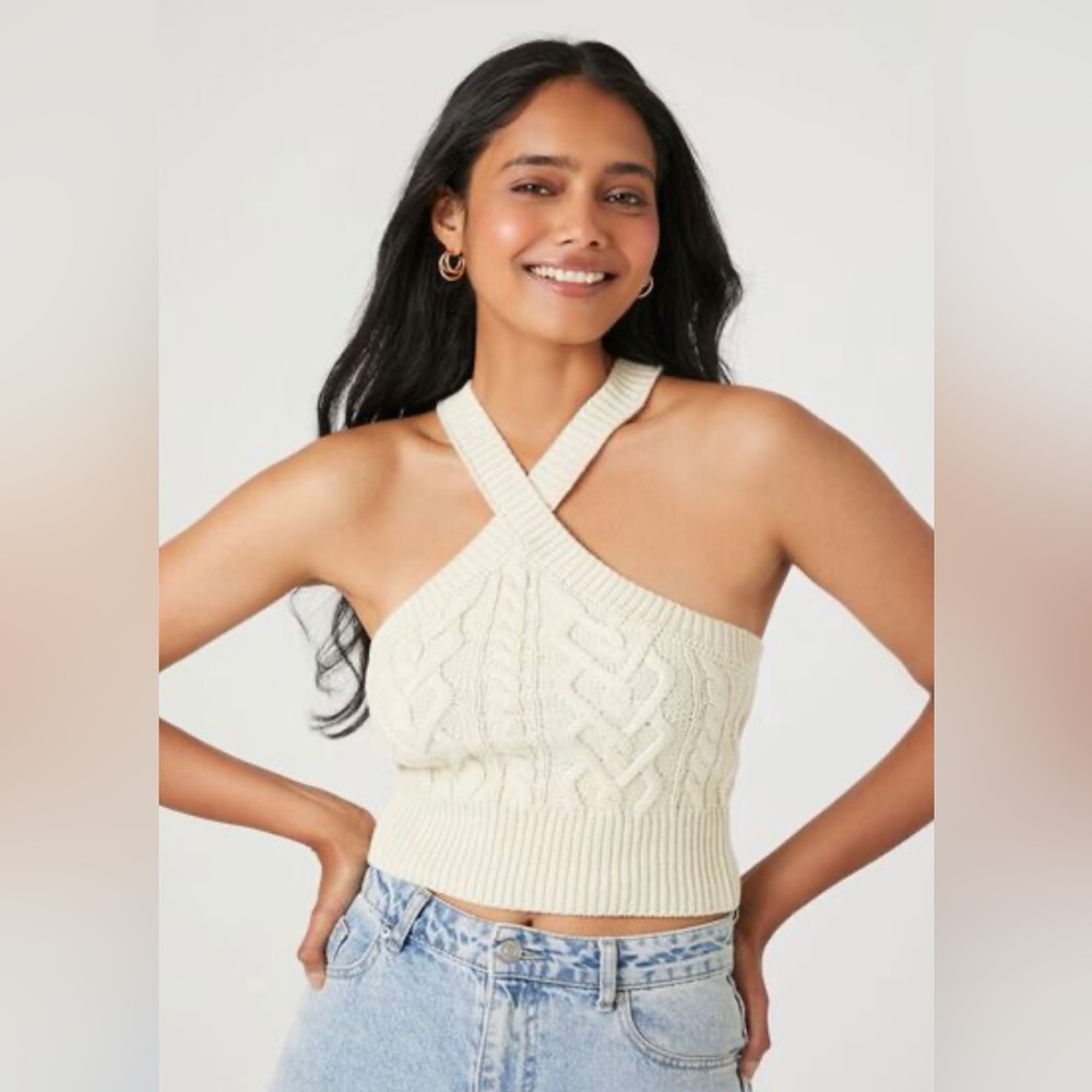 Forever 21 Knit Halter Crop Top